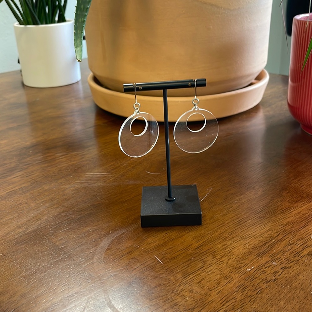 Clear Plastic Earrings